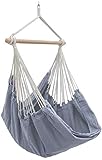 AMANKA XXL Hängesessel Grau 185x130 cm belastbar bis 150kg - Hängestuhl Indoor und Outdoor – dekorativer Hängesessel für Garten - Sitzsack zum Hängen – Hängesitz für kleinen Balkon