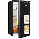 Exquisit Vollraumkühlschrank 75 Liter, Freistehend, Kühlschrank klein und kompakt, 45cm Breit, LED-Innenbeleuchtung, KS585-V-091E (Schwarz)