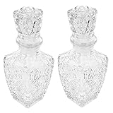 VALICLUD 2Stücke Transparente Glasflasche Verdickte Weinkaraffe für Wasser und Spirituosen Langlebig und Vielseitig für Party