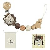 Handgemachte Löwe Design Schnullerkette Cup Catcher BPA-frei Sicherheitsgurt für Verstellbarer Kinderwagenkette zum Aufhängen von Trinkbecher Halteriemen für Kinderwagen