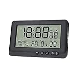 Digitaler Funk-Wecker: 144*86*30mm Funkwecker Digital mit Batterie Reisewecker, Wecker mit Schlummerfunktion 12/24-Stunden-Format optional, Funk-Wand-Uhr mit Temperaturanzeige Funkuhr Alarm Clock