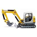 siku 3559, Wacker Neuson ET 65 Kettenbagger, 1:50, Metall/Kunststoff, Gelb, Bewegliches Maschinenhaus und drehbare Ketten, Beweglicher Baggerarm