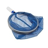 WEKADRIN Praktisches Poolreinigungsnetz mit Rundem Tiefem Aluminiumgriff Leichtes Skimmerblattnetz für Schwimmbecken Teiche und Aquarien Vielseitiges Laubkescher Tool für Effiziente