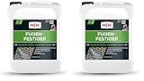MEM Fugen-Festiger für Sandfugen und zur Sanierung von Fugenrissen, Einfache Anwendung, Gegen Unkrautbewuchs, Wasserdurchlässig, Frostbeständig, Lösemittelfrei, 5 l weiß (Packung mit 2)