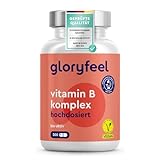 Vitamin B Komplex - 200 Kapseln (7 Monate) - 10-fach hochdosiert - Mit 500µg B12 + höchst bioaktiv - Alle 8 B-Vitamine (B1, B2, B3, B5, B6, B7, B9, B12) - Vegan & laborgeprüft