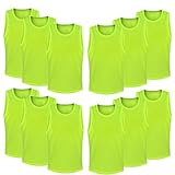 FIBOGOUP Fußball Trainingsweste,Fussball Leibchen Kinder Erwachsene,Fussballtraining Zubehör,Westen fürs Teamtraining (12 Stück, Größe XL 185cm+)