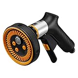 Fiskars Sprühpistole Multi, FiberComp, 5 Funktionen, Stufenlos regelbarer Durchfluss, Ein/Aus-Verriegelung, Abnehmbarer Wasserfilter, FiberComp/Metall, Universalgröße, Schwarz/Orange, 1067195