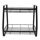 METAL RACK DOPPELSCHICHT DESIGN GROSSER LAGEREN LAGERRAUM SCHWARZ FÜR KÜCHEN BAD