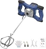 Neu Mörtelrührer, 2100W Betonmischer, Rührwerk Beton with 6 Speed, Quirl Mörtelrührer M14, Rührgerät Mörtel, Betonrührer, Rührwerke, Ideal for Mixing Feed, Plaster, Paint, Cement, Mortar etc.(Blau)