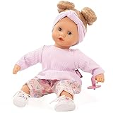 Götz 2320955 Muffin BliBlaBlume Puppe - 33 cm große Babypuppe mit blauen Schlafaugen, Blonde Haare und Weichkörper - Weichkörperpuppe in 7-teiligen Set