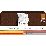 Gourmet A la Carte Katzenfutter nass, Sorten-Mix, 60er Pack (60 x 85g)