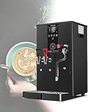 50L/H Heißwasser Und Kaltes Wasser Milch Schaum Ausrüstung 20L Kommerzielle Intelligente LCD Touch Screen Wasser Kochen Maschine Mit Dampf (Color : 220V, Size : Black)