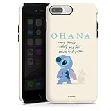 Panzer Handyhülle kompatibel mit Apple iPhone 7 Plus robuste Outdoor Hülle Schutzhülle glänzend Lilo & Stitch Disney Offizielles Lizenzprodukt