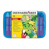 Eberhard Faber 524011 - Wachsmalkreiden dreiflächig, 10 Stück in Plastikbox