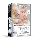 L'Oréal Paris Haartoner, Anti-Gelbstich für kühles Blond und intensiven Glanz, Ohne Ammoniak, Préférence Le Blonding, Pearly Boost