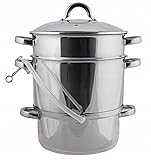 Luckyberg Dampfentsafter aus Edelstahl 8L, Ø26cm| Dampfentsafter, Induktionsdampfentsafter, für alle Herdarten geeignet