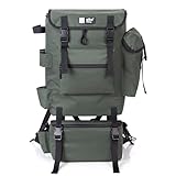 Zite Fishing Angelrucksack mit Rutenhaltern & Abnehmarem Kühlfach - Angeltasche 55x30cm Gepolsterte Schultergurte - Spinnfischen & Ansitz Angeln