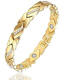 TPZORJX magnet armband damen,kupferarmband damen gesundheit,Lymphdrainage Magnetarmband Damen Frauen Ultrastarke Magnete Titanstahl Magnetisches verstellbar,lymph armband