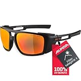 ALPINA SKYWALSH - Wasserabweisende und Beschlagfreie Sport- & Fahrradbrille Mit 100% UV-Schutz Für Erwachsene, black matt, One Size