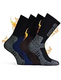 Basic Treasure 4 Paar Trekkingsocken Herren 43-46, Anti-Blasen Hiking Socks, Trekking Socken Herren Sportsocken, Outdoor Wandersocken, Mix