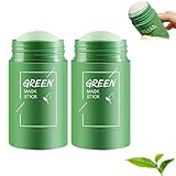 Grüntee-Aubergine-Reinigungsmaske, Porenverfeinernde Schlammmaske, Talgkontrolle, Feuchtigkeitsspendend, Mitesserentfernung, Für alle Hauttypen geeignet