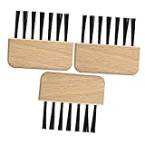 CALLARON 3Stücke Haarbürstenreiniger Teiliges Reinigungswerkzeug für Holzhaarkämme Effektive Entfernung von Haaren und Tragbar für Kopfhautpflege