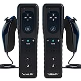 TechKen Controller für Wii mit Motion Plus und Wii Nunchuck Controller Wii Fernbedienung Nunchuk Kontroller Wii Vernbedinung Remote Plus Controller Ersatz für Wii/WiiU