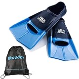 Aqua Speed leichte Trainingsflossen I Damen Herren I Kurze Schwimmflossen I Kurzflossen für Frauen Männer I Training Flossen weich I Gummiflossen I + Ultrapower Rucksack I blauIhellblauI02; Gr. 39I40