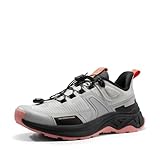 NORTIV 8 Damen Wanderschuhe leichte atmungsaktive Mesh Trekking Outdoor Arbeitsschuhe,Size 40,Grau Rosa,SNHS239W
