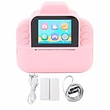 CHEOTIME Kinderkamera, Sofortbildkamera, 48 MP, 1080P, 6-facher Zoom, 2,4-Zoll-Bildschirm, kompakte Digitalkamera mit Druckpapier für Mädchen und Jungen, Weihnachts- und (Rosa)