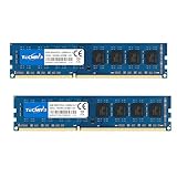 TECMIYO 16GB Kit(2x8GB) DDR3 RAM 1600MHz PC3-12800U/PC3L-12800 DDR3L Arbeitsspeicher RAM UDIMM CL11 1.35V/1.5V 240Pin Non-ECC Ungepuffertes 2RX8 Dual Rank Desktop-Speicher-Ram-Modul