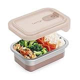 Bentgo® MicroSteel® Heat & Eat Container – Mikrowellensichere, nachhaltige & wiederverwendbare Edelstahl-Frischhaltedose mit luftdichtem Deckel für umweltfreundliche Mahlzeitenzubereitung (Snackgröße