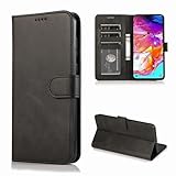 Klapphülle Schutzhülle für Samsung Galaxy S7 Edge Flip Case Cover, Magnetverschluss, Standfunktion, mit Karten und Geldfächer, Tasche Stoßfeste Etui (Schwarz)