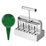 Hapivida 8 Zellsamen Boden Block Maker, Handheld Soil Blocker 2 Zoll Bodenblockierer mit Bequemem Griff und Samensähenspender für Aussaat Stecklinge Gewächshäuser Garten im Freien (Typ 2)