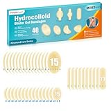 40PCS Blasenpflaster Hydrokolloid Pflaster Wasserdicht Gel Pflaster Geeignet für Ferse/Zehen/Vorfuß fersenschutz zur Vorbeugung von BlasenKombipackung