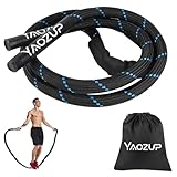 YAOZUP Schweres Springseil, 1,2kg Gewichtete Springseil Erwachsene Fitness, Battle Jump Rope gewichtetes Springseil für Männer und Frauen Training Ganzkörper-Muskeltraining Abnehmen