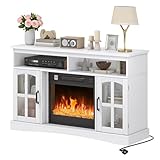 TAUS elektrokamin, elektrischer Kamin, Electric Fireplace für das Wohnzimmer mit flammeneffekt, Einstellbarer Flamme, 1-8 Stunden Timer, Überhitzungsschutz, Heizfunktion & Fernbedienung