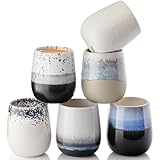 SÄNGER Siena | Espressobecher 6 Personen, Steingut Kaffeetassen Set 6er, Tassen Set Teetasse Set spülmaschinen- & mikrowellenfest, Coffee Mug mehrfarbig 80 ml, Kaffeebecher handmade|PREMIUM COLLECTION