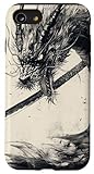 Tinten-Drache Asiatische Kunst Mythisches Tier Hülle für iPhone SE (2020) / 7/8