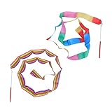 Luxshiny 4Stücke Bunte Rhythmische Gymnastikbänder Tanz Streamer Zubehör für Chinesischen Tanz Zirkusfähigkeiten und Kreative Bewegung
