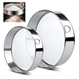 VFANDV Mehlsieb Edelstahl, 2 Stück Runde Backsieb Puderzuckersieb 15/20 cm 60 Mesh Mehlsieb Feinmaschiges, Profi Mehlsieb für Backen, Getreide, Bohnen, Obst Gemüse