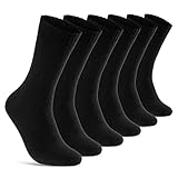 6 | 12 | 24 Paar THERMO Socken Herren Wintersocken Baumwolle Vollfrottee Schwarz 10900 WP (6 Paar 43-46)