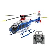 GOUX 1:36 C123 EC135 RC-Hubschrauber für Erwachsene, 2.4G 6CH einmotoriges gyroskopisches Flugmodell, Geschenk für Erwachsene und Jugendliche (RTF Version/Blau Weiß)