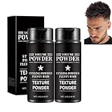 2 Stück Haarpuder für Herren, Texturisierpuder, Haarvolumenpulver, Texturisierpulver, Volumizing, Haarpuder, mattes Finish, leichter Halt, natürliches Matt