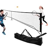 Tennistraining-Netzwerk, tragbar, mit abnehmbarem Netz mit 22 Füßen für Tennis, Badminton, Strandfußball, 9,5 kg, für Training