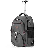 star cloud 21x14x9 Trolley Rucksack mit Rollen - Wasserdicht, 17,3' Laptopfach, Ideales Gepäckstück für Handgepäck, College, Arbeit - Business-Rucksack mit Rädern für Erwachsene