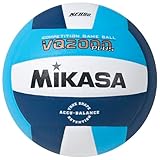 Mikasa VQ2000 Micro Cell Volleyball, Unisex, Micro Cell Volleyball, Blau/Marineblau/Weiß., VQ2000-CNW, Columbia Blau/Marineblau/Weiß, Official Size and Weight