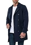 Red Bridge Herren Mantel Trenchcoat Jacke Übergangsjacke Light Version Navy Blau L