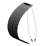 50W Solarpanel Flexibel Schwarz 18V Monokristallines Flexibles Solarmodul für 12V Batterien Solaranlage Photovoltaik Panel Solaranlage für Flachdach Ziegeldach Balkon Haus Pv Module