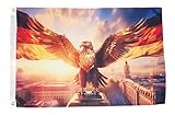 Fahne Flagge Deutschland mit Adler - 60 x 90 cm